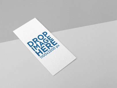 Trifold Brochure Template Lying on a Bicolor Surface a15194