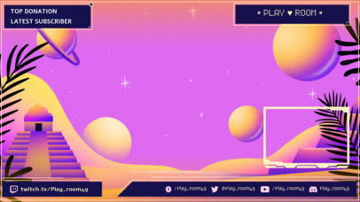 Placeit - Twitch Overlay Template Featuring a Trippy Natural Landscape ...