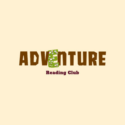 Kids' Book Club Logo Generator Featuring a Cute Monster Letter 4122d