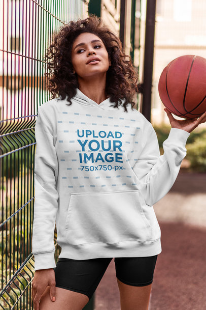 Download Placeit - Heather Hoodie Mockup of a Woman Feeling the ...