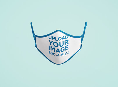 Mockup of a Ghosted Face Mask with a Plain Background 5192-el1