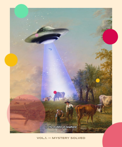 Trendy T-Shirt Design Maker with a Painting of a UFO 3574b