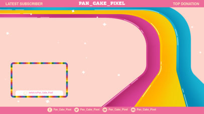 Placeit - OBS Stream Overlay Generator for Gamers Featuring Rainbow Colors