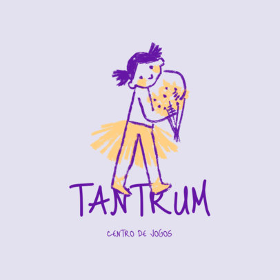 Daycare Logo Generator Featuring an Illustration of a Child 4253e