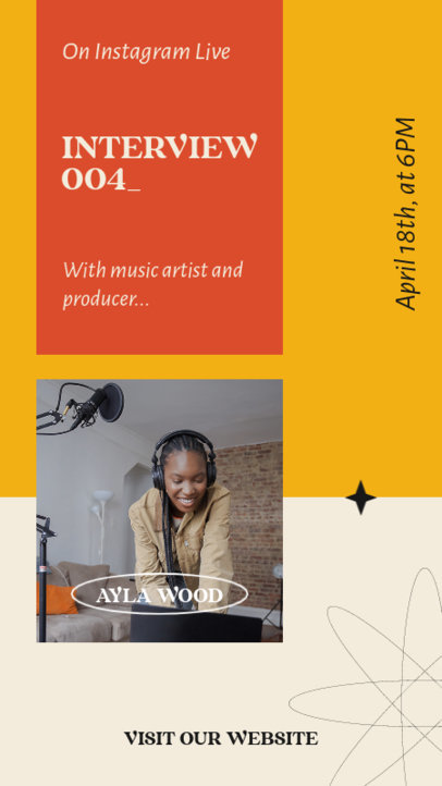 Placeit - Instagram Story Template Announcing an Interview with a ...