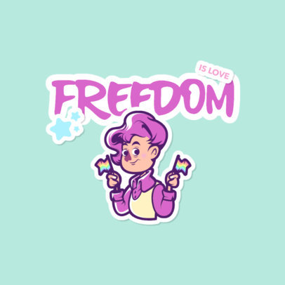 Twitch Emote Logo Maker Featuring an LGBTQ Cartoon Character 4284c