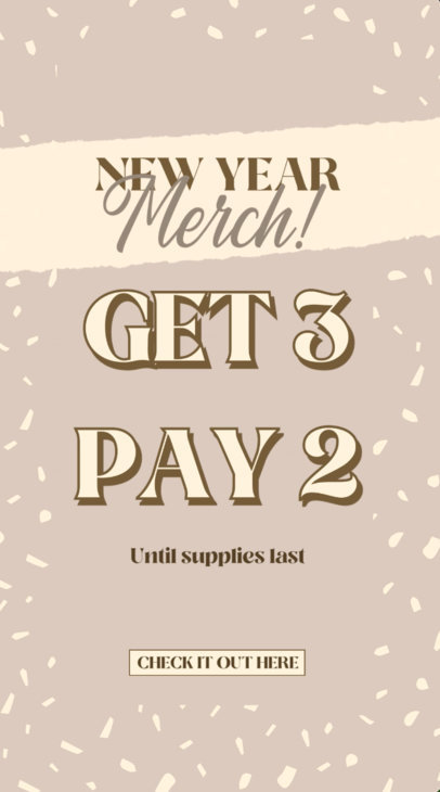 New Year Instagram Story Video Maker Featuring a New Merch Offer 5921